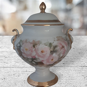 Bomboniere de porcelana com rosas