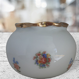 Bowl de porcelana com flores