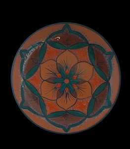 Prato de cerâmica com mandala