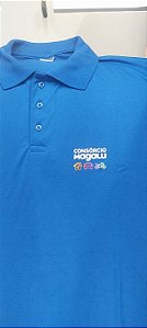 CAMISETA POLO AZUL MAGALU - MALHA FRIA