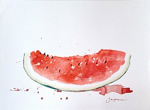 Melancia - aquarela