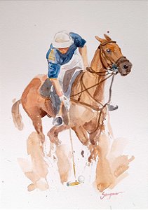 Polo Equestre II  - aquarela