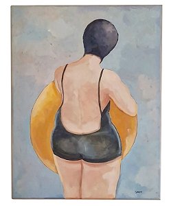 Quadro Mulher Esperando o sol