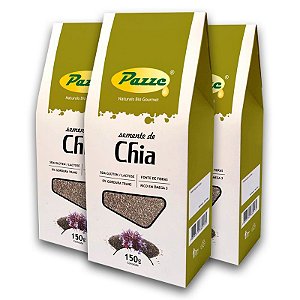 Kit 3 Semente de Chia Pazze 150 gramas