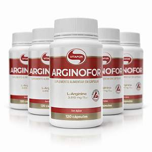 Kit 5 Arginofor Vitafor 120 Cápsulas
