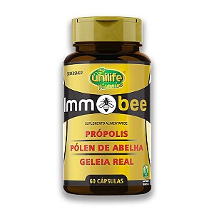 ImmoBee Própolis, pólen de abelha e geleia real Unilife 60 Cápsulas