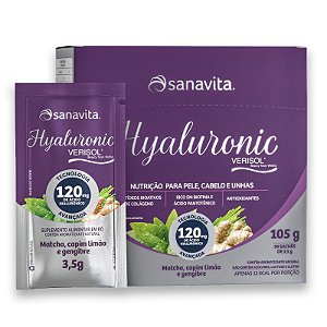 Hyaluronic Verisol Sanavita Matcha, Capim Limão e Gengibre 30 sachês