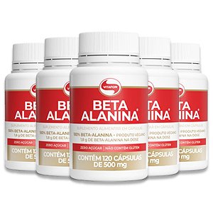 Kit 5 Beta Alanina Vitafor 120 Cápsulas
