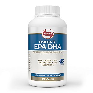 Ômega 3 Vitafor EPA DHA + Vitamina E 240 Cápsulas