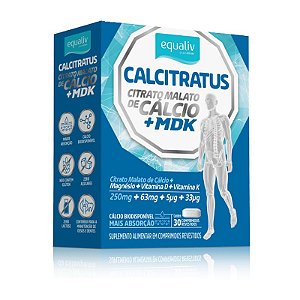 Calcitratus + MDK Citrato Malato de Cálcio Equaliv 30 cápsulas