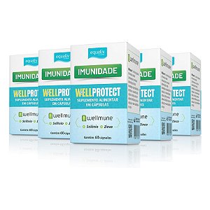 Kit 5 Imunidade Wellprotect com Wellmune Equaliv 60 cápsulas
