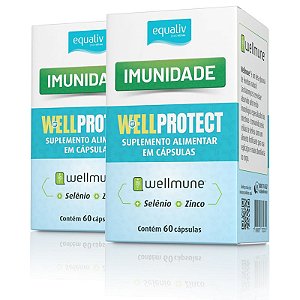 Kit 2 Imunidade Wellprotect com Wellmune Equaliv 60 cápsulas