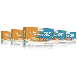 Kit 5 Vitamina CDZ Zinco + C + D Equaliv 30 cápsulas