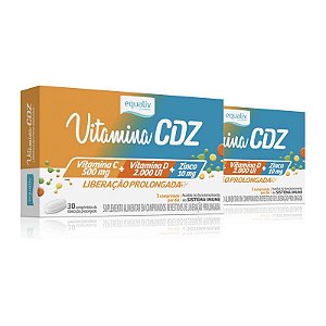 Kit 2 Vitamina CDZ Zinco + C + D Equaliv 30 cápsulas