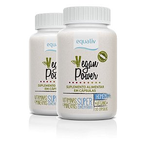 Kit 2 Vegan Power Homem Equaliv 30 cápsulas veganas