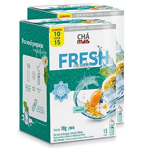 Kit 2 Chá Fresh Mais Clinic Mais 18g Maracujá