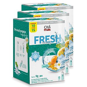 Kit 3 Chá Fresh Mais Clinic Mais 18g Maracujá