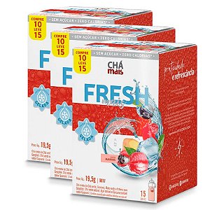 Kit 3 Chá Energético Fresh Mais Clinic Mais 19g