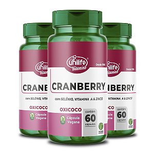 Kit 3 Cranberry Unilife 60 Cápsulas