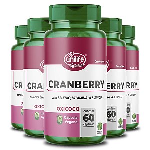 Kit 5 Cranberry Unilife 60 Cápsulas