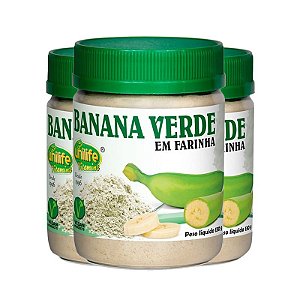 Kit 3 Farinha de Banana Verde 130g Unilife