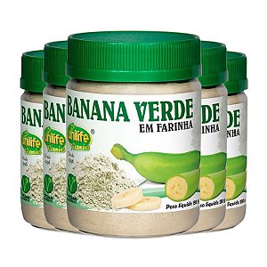 Kit 5 Farinha de Banana Verde 130g Unilife