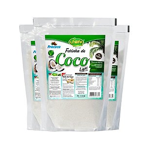 Kit 3 Farinha de Coco Light 300g Unilife