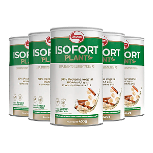 Kit 5 Isofort Plant Vitafor 450g Banana com Canela