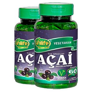 Kit 2 Açaí Unilife 60 cápsulas