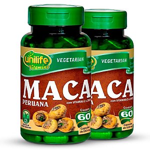 Kit 2 Maca Peruana 550mg Unilife 60 Cápsulas