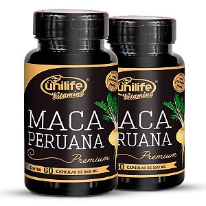 Kit 2 Maca Peruana Premium 550mg Unilife 60 capsulas