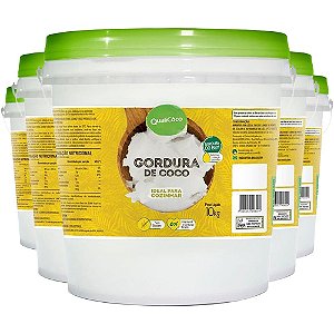 Kit 5 Gordura de Coco Balde 10Kg Qualicoco