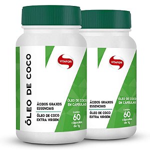 Kit 2 Óleo de Coco 1g Soft Gel Vitafor 60 Cápsulas