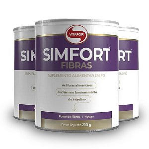Kit 3 Simfort fibras Vitafor 210g