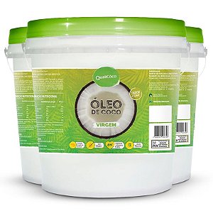 Kit 3 Óleo de coco Virgem Qualicoco 1 litro