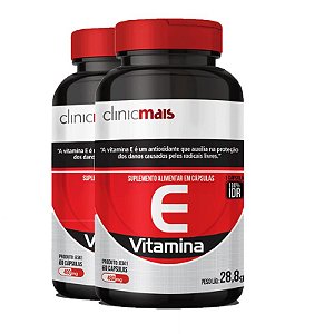 Kit 2 Vitamina E 480mg Chá Mais 60 cápsulas