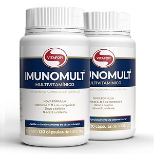 Kit 2 Imunomult Multivitamínico Vitafor 120 Cápsulas