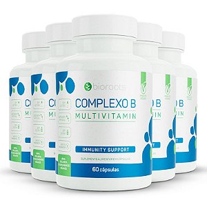 Kit 5 Complexo B Bioroots Vegana 60 cápsulas