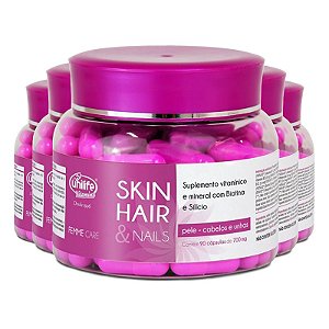 Kit 5 Skin Hair e Nails Femme Care Unilife 90 Cápsulas