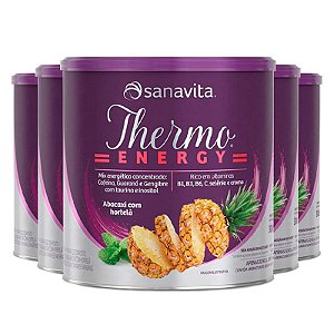 Kit 5 Thermo energy Sanavita abacaxi com hortelã 300g