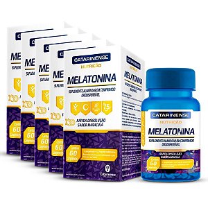 Kit 5 Melatonina Catarinense 60 comprimídos de Maracujá