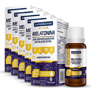 Kit 5 Melatonina em gotas Catarinense Maracujá 20ml