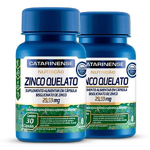 Kit 2 Zinco Quelato Catarinense 30 cápsulas