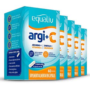 Kit 5 Argi + C Equaliv 60 cápsulas