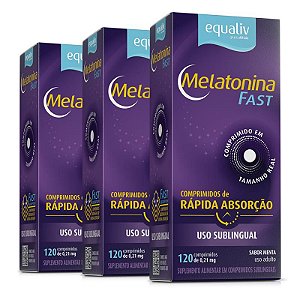 Kit 3 Melatonina Sublingual Equaliv 120 comprimidos
