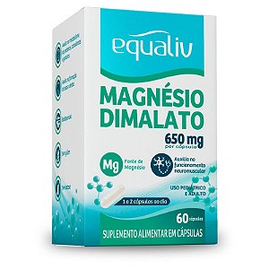 Magnésio Dimalato Equaliv 650mg 60 cápsulas