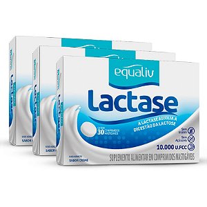 Kit 3 Lactase Equaliv 30 comprimidos mastigáveis