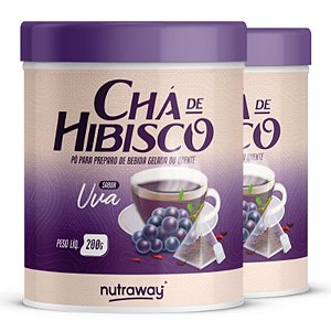 Kit 2 Chá De Hibisco Uva Nutraway 200g