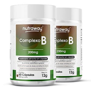 Kit 2 Complexo B Nutraway 200mg 60 cápsulas