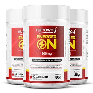 Kit 3 Energeron Nutraway 500mg 60 cápsulas